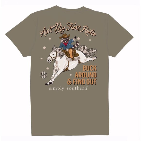 Simply Southern Ain’t My First Rodeo Short Sleeve T-Shirt NEW Fast Ship - Picture 2 of 7